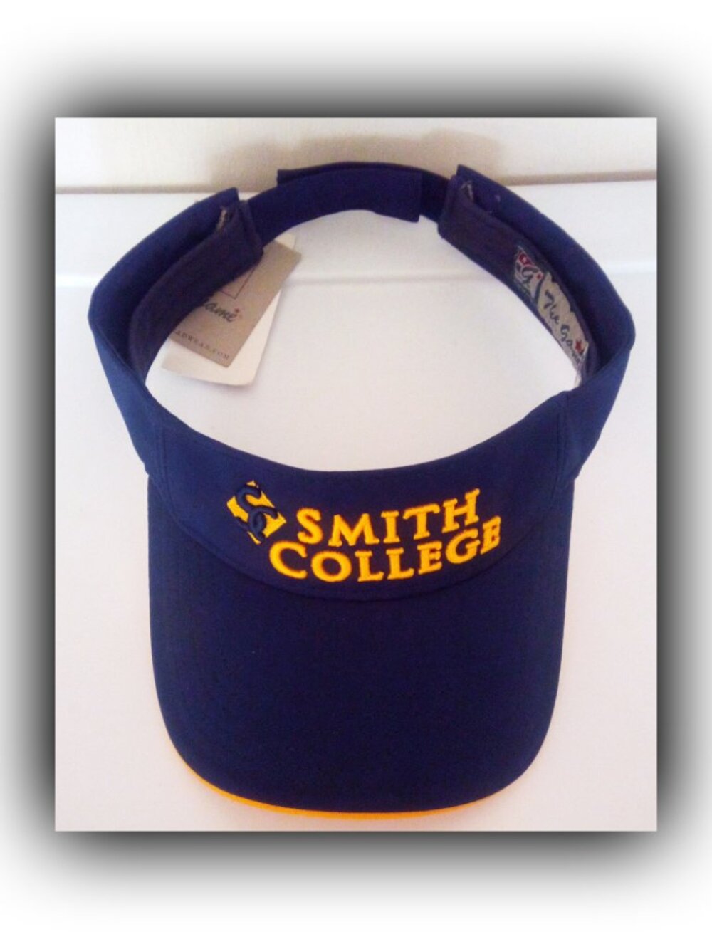 Navy Blue Smith College OS Adjustable Sports Visor *NEW* [Sun Visor Cap]